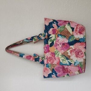 Vera Bradley Floral Tote Bag - Pink, Blue, Green